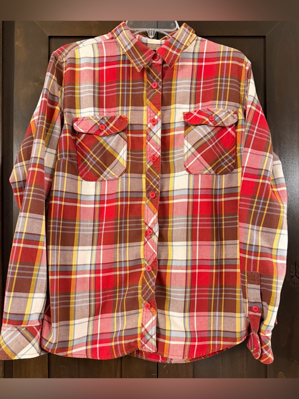 Duluth Trading Co Plaid Flannel Button Down Sz XL